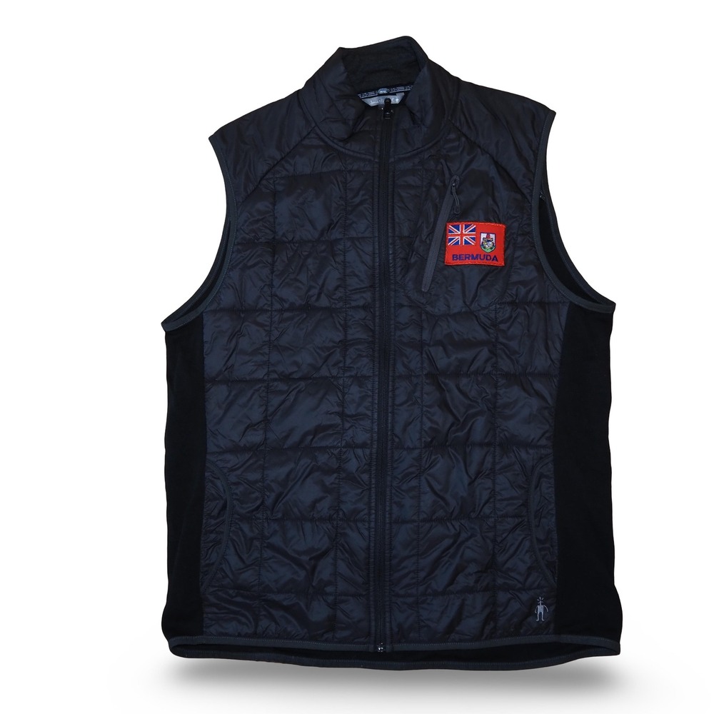Smartwool PhD Bermuda Team Mens XL Merino Wool Insulated Vest Black VN 70880